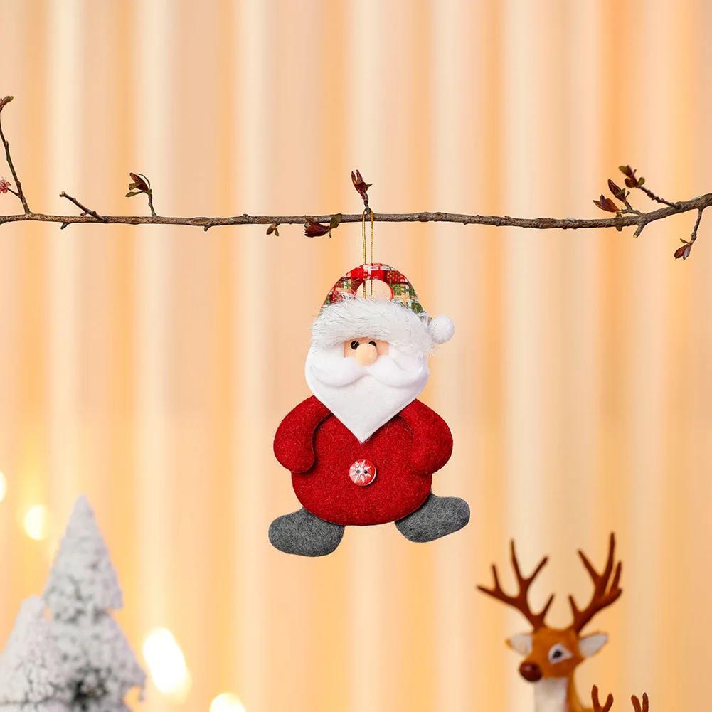 Christmas Tree Doll Hangings Christmas Family Party Dress Up Fabric Art Dance Raise Your Hand Pendant Evening Party Decoration