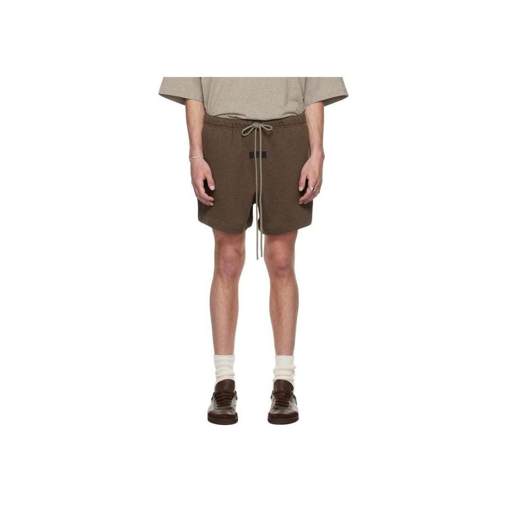 Fear of God Essentials 2024 Summer Collection SS24 Sweatshort Solid Color Strappy Loose American Style Casual Shorts For Men Heather Wood 160SU242002F