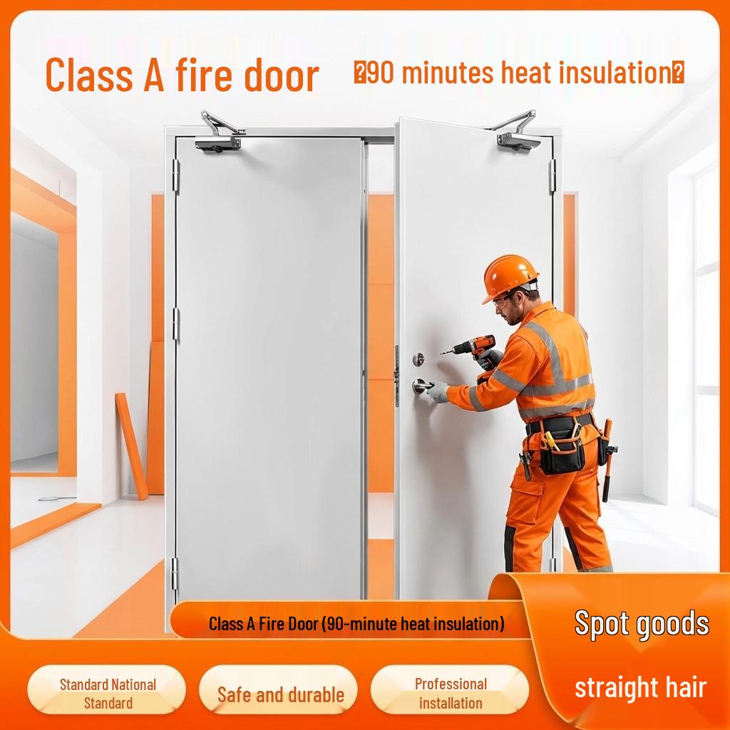 

Guangdong Fire-Rated Steel Doors: Grade A/B, Single/Double Leaf, Heat Insulation, Safety, Escape—Ideal for Engineering Projects New Hardware Accessories