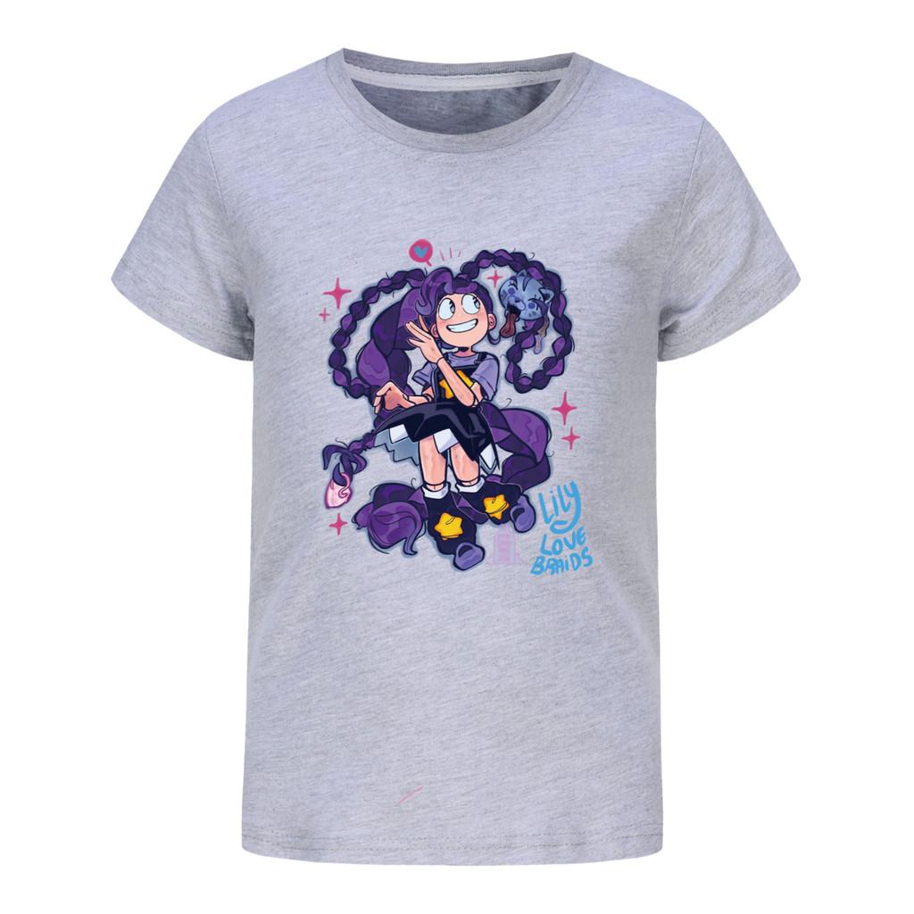 5625 Girls Lily Lovebraids Print Short Sleeves T-Shirt Top