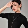Elegant Geometric Star Pendant Sweater Necklace For Women In Autumn Winter Fashion