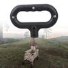 Camping Garden Black Trolley Pull Handle Fixed Buckle Part Socket Gardening Outdoor Activity Camping Trolley Handle