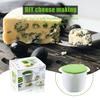 Form Silikon Käse Tofu Presse zur Käseherstellung zu Hause, mit Filterablauf und benutzerfreundlichem Design, inklusive einem grünen Käseformstempel