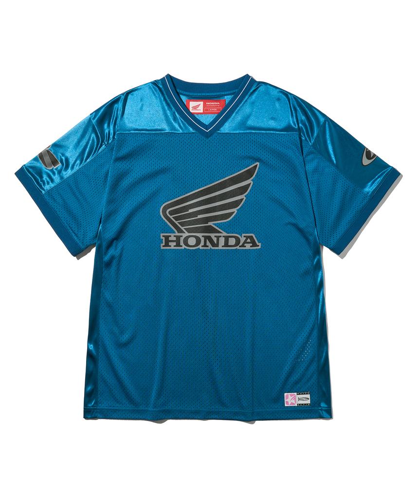 PHYPS MOTORCYCLE Original Wing Logo Mesh T-Shirt Blue Green