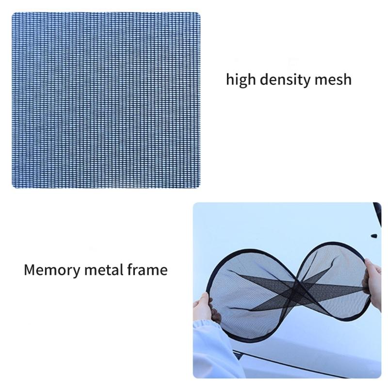 UV Protections Car Sunshades for Baby Child Pet Side Window Sun Blocking Mesh Cover Sunguards Easy Installation, 2 Pack