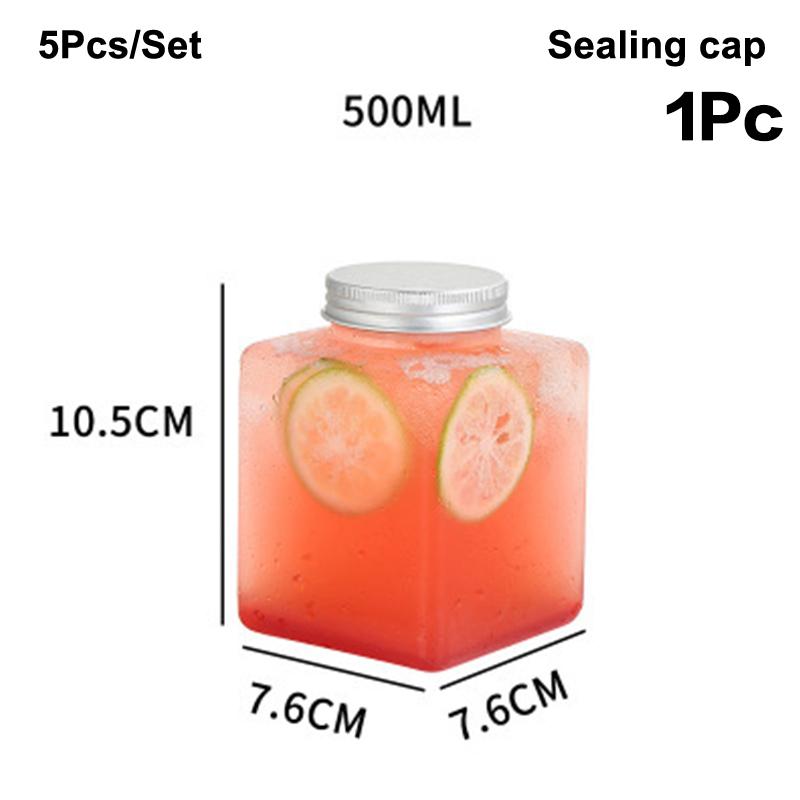 500ml Portable Fruit Juice Cold Brewed Tea Bottle Transparent Plastic Beverage Bottle Disposable Milk Tea Bottle