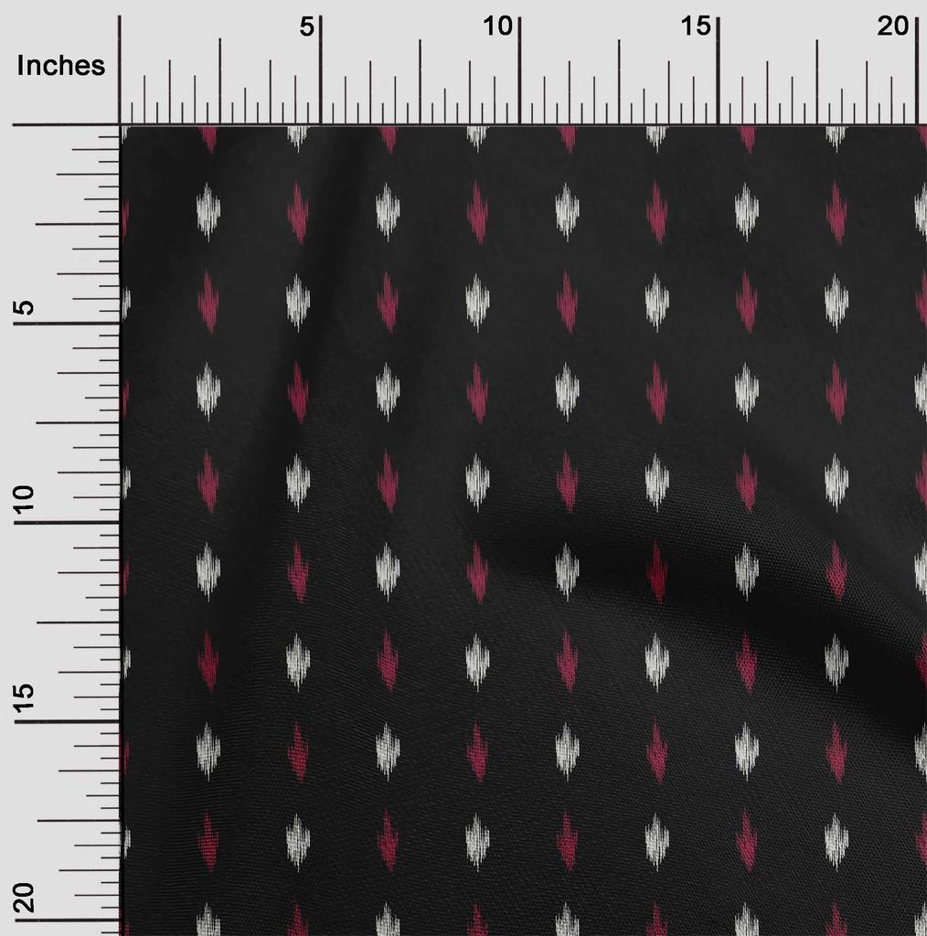 oneOone Cotton Flex Dark Mustard Fabric Small Motif Ikat Sewing Craft Projects Fabric Prints By Yard 40 Inch
