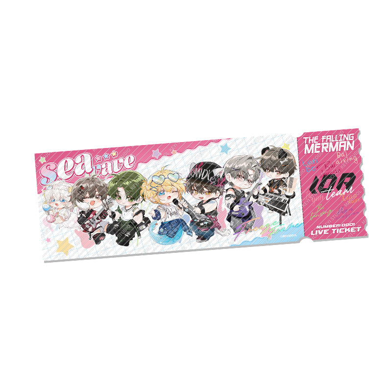 The Falling Merman | Sea Wave Series Squad Set Holographic Ticket hot  21*7cm