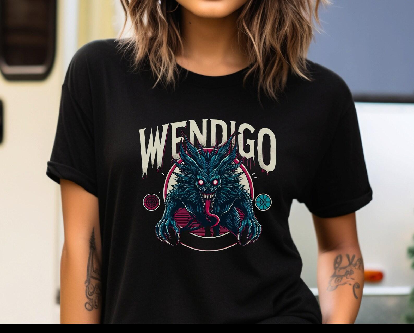 Wendigo Graphic T-Shirt, Cryptid Design 3XL