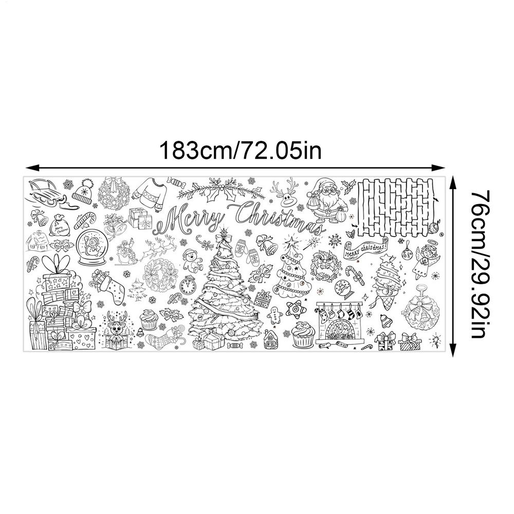 

Рождественский гигантский плакат-раскраскаПустой баннер для дудл-артаСкатертьРождественские поделки для детейБольшой бумажный баннер-раскраскаПодарки