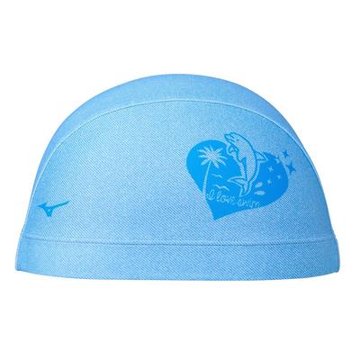 Mizuno Schwimmen für Wettkampfschwimmen und 2024 Größe Größe F Kappe, 2-Wege, Fitness, Frühjahr/Sommer Modell, Unisex, N2JWB031, 19 Sax, (50-59cm)
