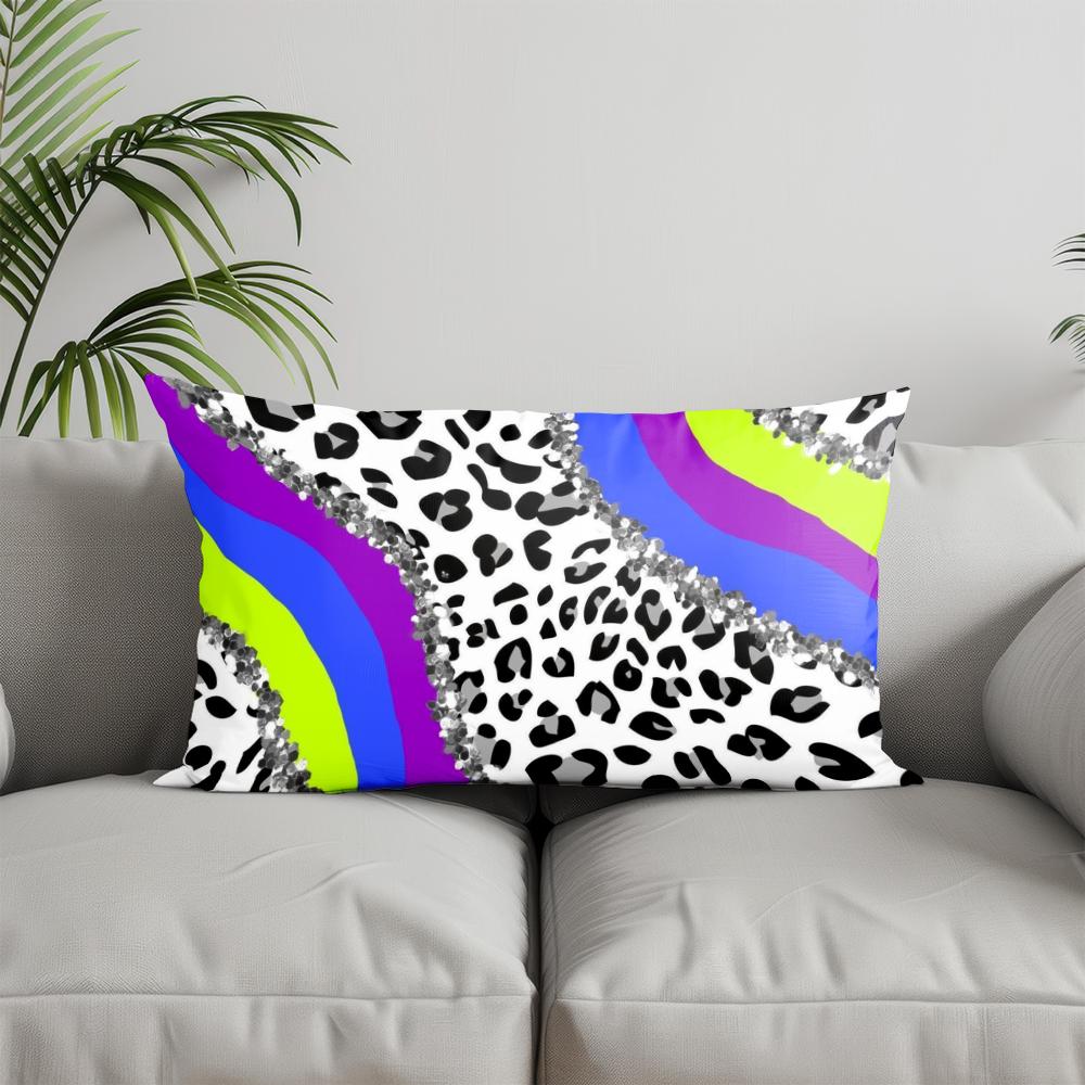 Home Decor Colorful Patterned Pillow Covers Suitable For Sofa Bedroom Car Pillow Cover Cushion Rectangular Back Cushion