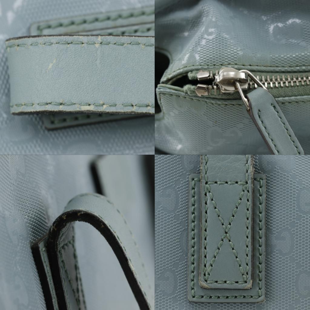 GUCCI GG implementation Tote Bag 211137 light blue PVC unisex Used