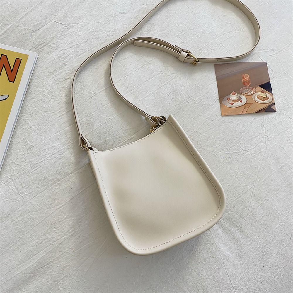 Accessory PU Leather Shoulder Bag Square Bag Zipper Crossbody Bag Versatile Lightweight Handbag Outdoor