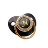 Cross-Border Baby Pacifier with 26 Black Diamond Letters