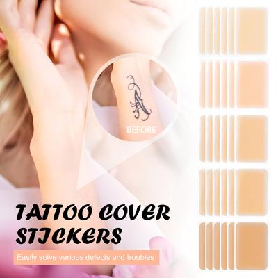 Natural Fit Tattoo Cover Up Patch,Summer Invisible Tattoo Covering sticker,Ultra Thin Cover Up Tape,Waterproof Breathable,6 Pcs