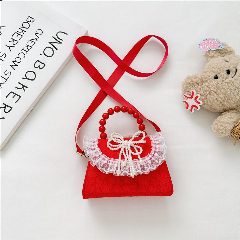 Adorable Red Princess Bag For Girls Featuring Fun Plaid Bow Design Perfect For Preschool