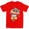 Men's Shinchan Marathon 904 T-Shirts Pure Cotton Top Tees Summer Street Style Short Sleeves T Shirt