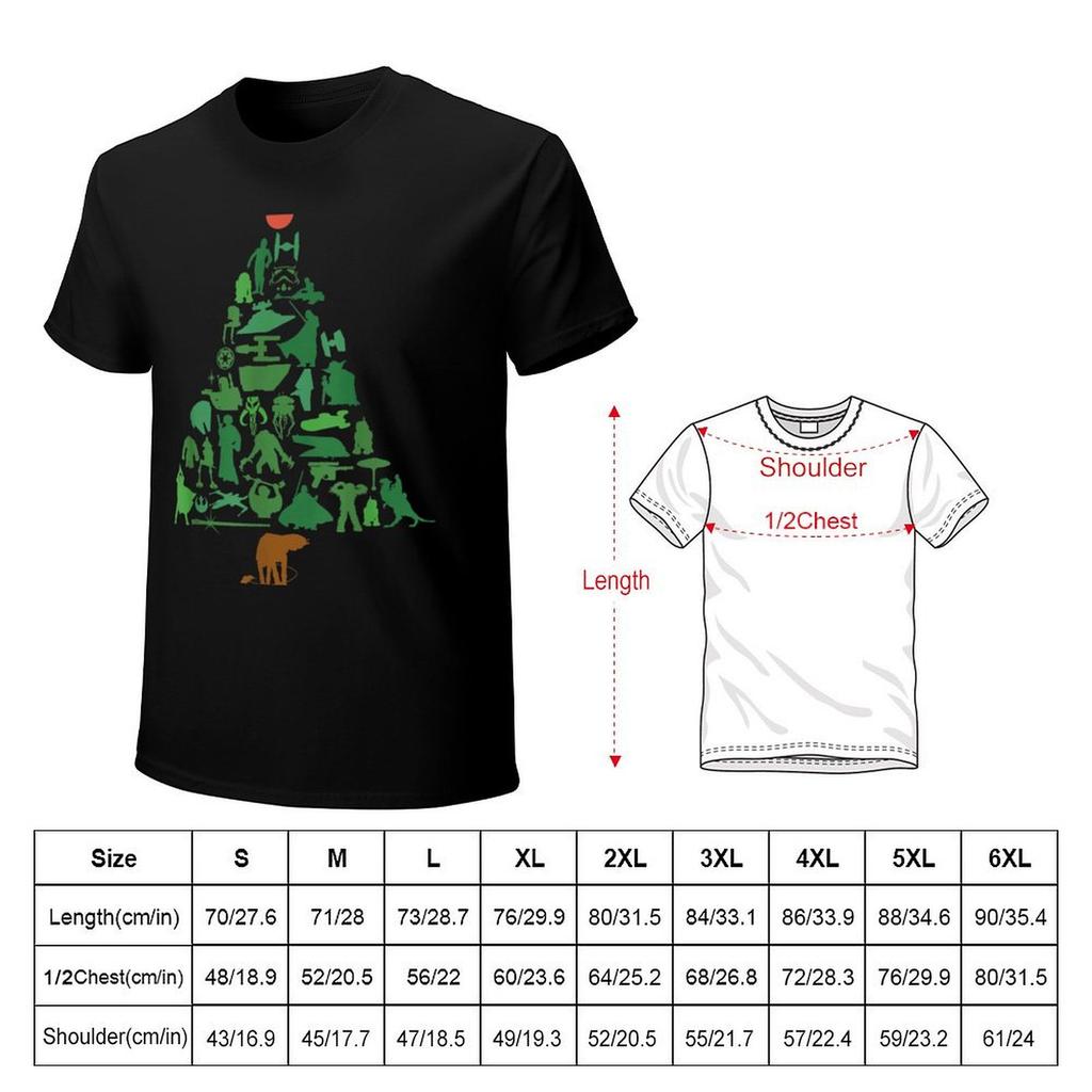 Christmas tree green TShirt graphics Aesthetic clothing cute tops custom tshirts Mens cotton tshirt