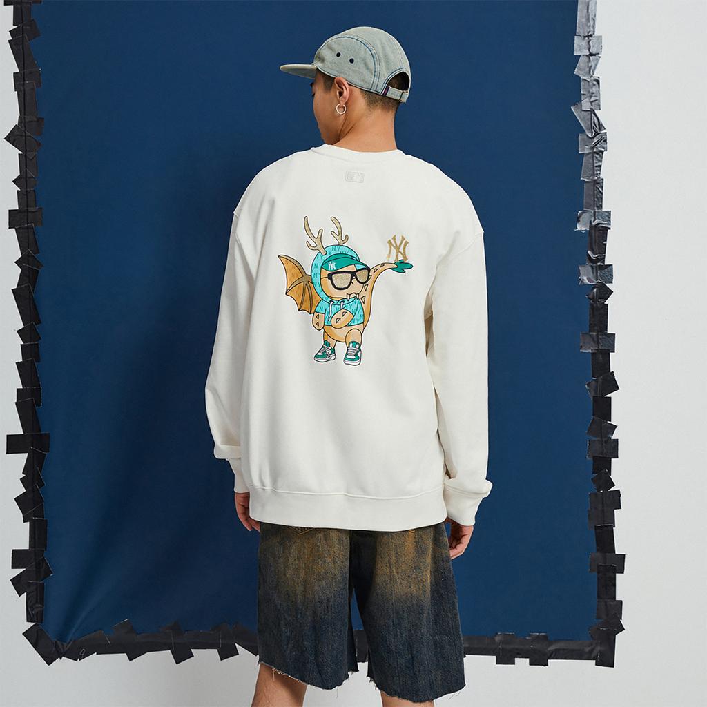 New MLB SS24 Sweatshirt Unisex Cream 3AMTQ0141-50CRS