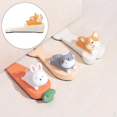 Animal Shaped Door Stopper Non Slip Heavy Duty Safety Cartoon PVC Wedge Clearance Office