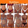Ohromující Sexy Dámský Bikini Set S Vycpávanou Podprsenkou A Tanga Pro Maximální Pohodlí