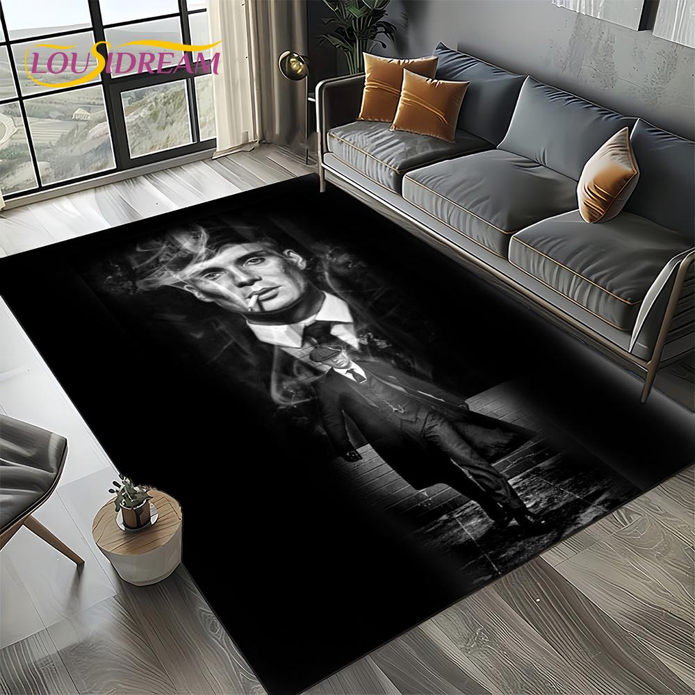 Nuovo Tappeto Tommy Shelby P-Peaky B-Blinders per Camera da Letto Soggiorno Casa Decorazione Divano, Decorazione Tappetino Gioco per Bambini Regalo