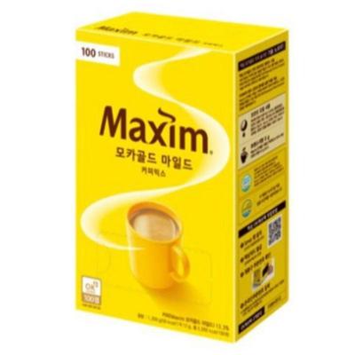 Maxim Mocha Gold Mild Coffee Mix 12 g x 100 Sticks – Instant-Kaffee aus Korea mit Zucker und Sahne, milder und sanfter Geschmack