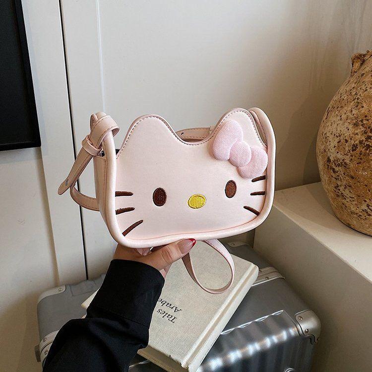 Hello Kitty small shoulder bag new kawaii cute cartoon creative and exquisite fashion coin mobile phone shoulder bag girl gift
