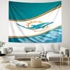 1 Stück Miami Dolphins Logo Wandteppich, Wohnzimmer, Schlafzimmer, Büro, Party-Dekoration, Ideales festliches Geschenk