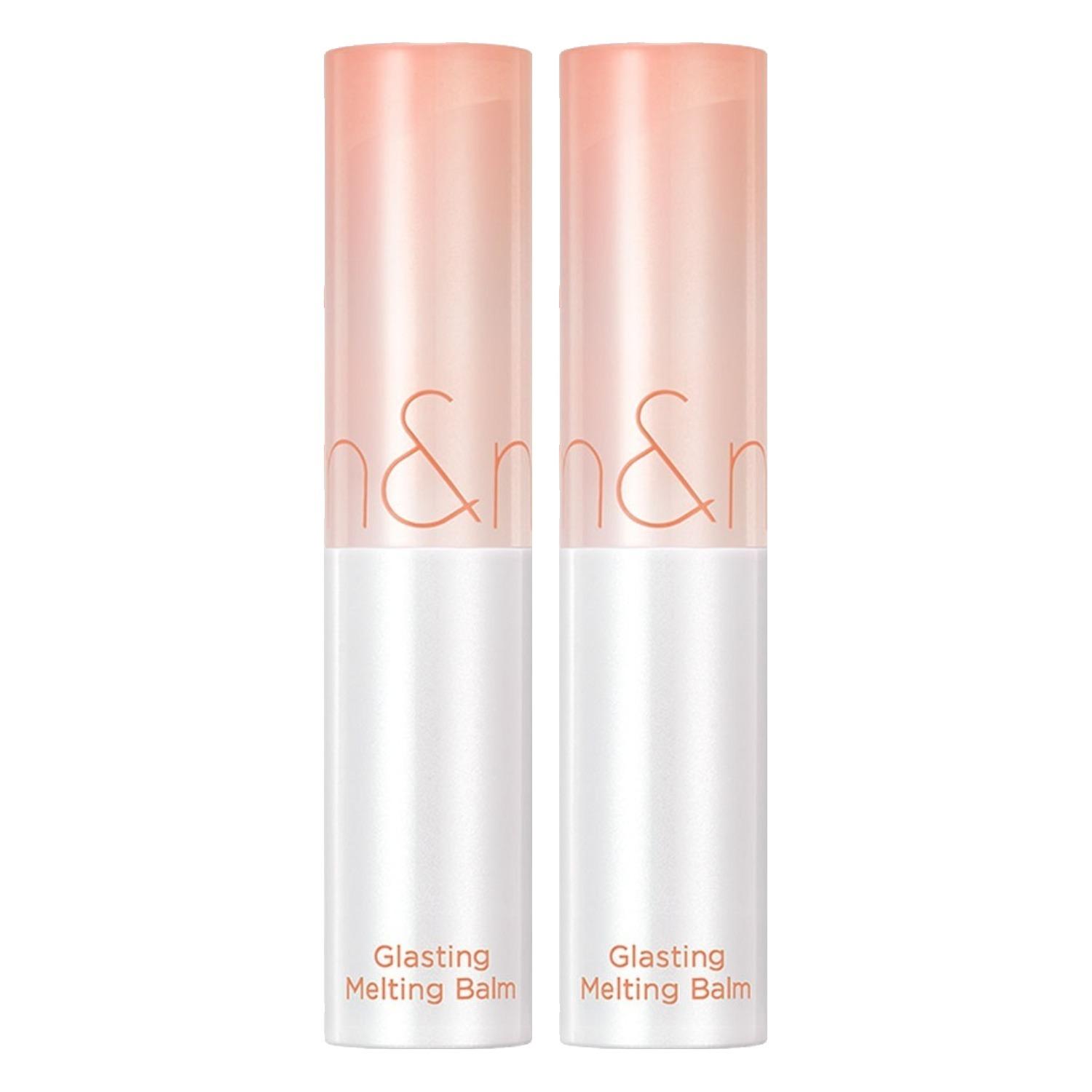 

Rom&nd Glasting Melting Balm 01 Coco Nude Увлажняющий блеск-стик для губ с высоким блеском 3,5 г x 2 шт.