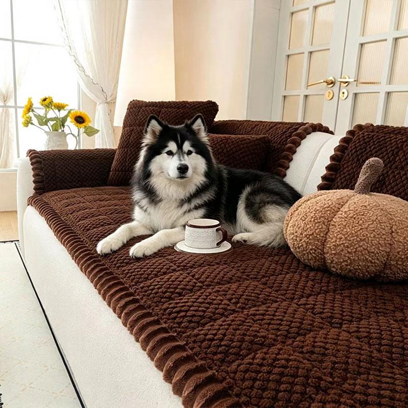 Sofa Pad, Shu, Textured Bubble Plush, Anti-Slip, Washable
