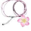 Soft Pottery Flower Personalized Necklace and Earrings Two-piece Set Wax Rope Soft Pottery Plumeria-shaped Bridesmaid Gift