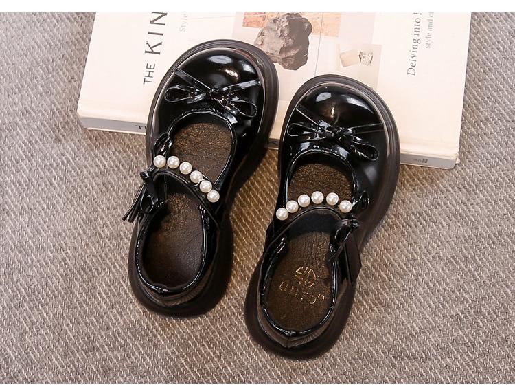Girls' Soft Sole Non-Slip Leather Mary Janes - 2026 New Style Performance Shoes for Middle & Big Kids