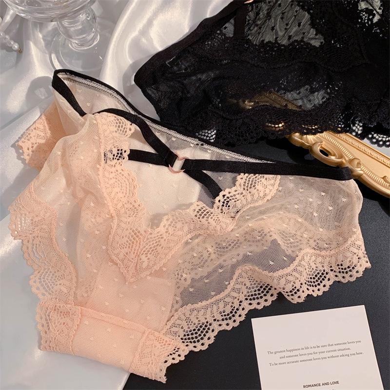 Chiloți damă eleganți din dantelă, cu talie joasă și fără cusături: Respirabil, Subțire și Elegant