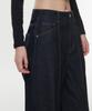 Musinsa Standard Woman Women'S Panel Wide Denim Pants [Deep Indigo]