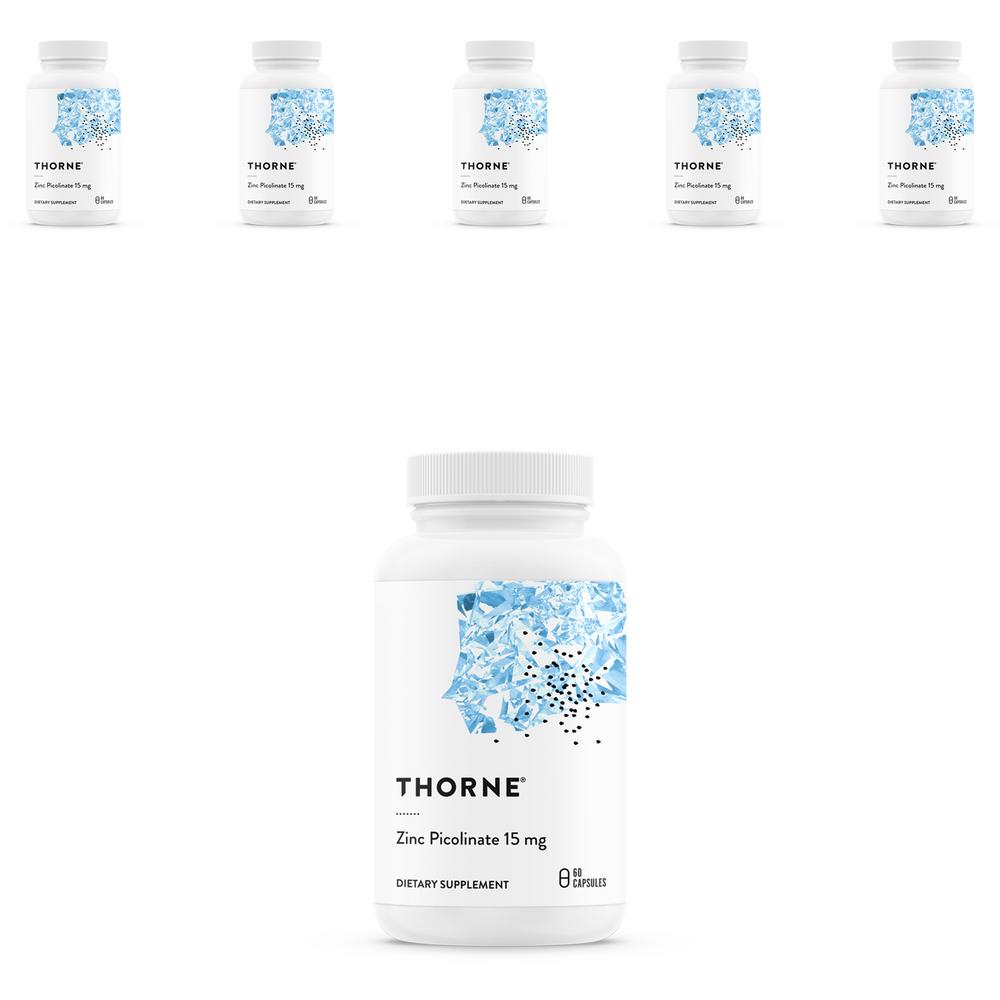 Thorne Research Zinc Picolinate 15mg Capsules 60 Tablets 6 pcs