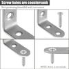 6Pcs Stainless Steel 90 Degree Angle L Shaped Bracket, 40mm X 40mm X 16mm Corner Brace Joint Bracket Fastener Heavy Duty Metal