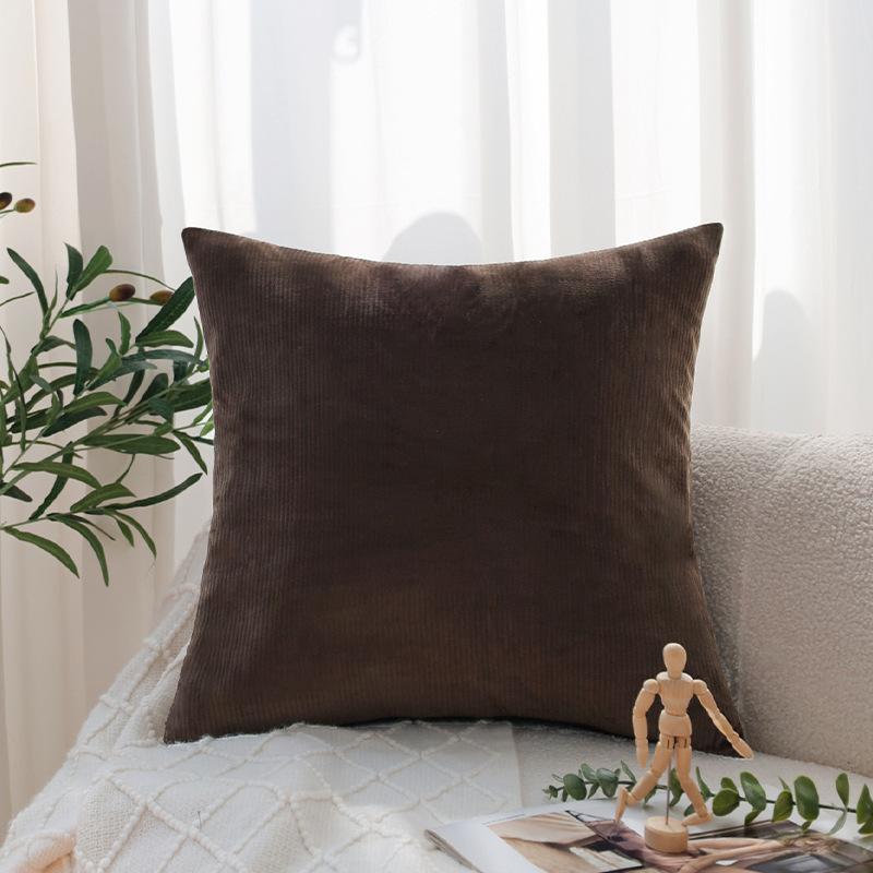 

Тонкая Прямая Наволочка Подушка для Гостиной Диванная Подушка Подушка для Спины Однотонная Подушка Дом Мягкое Украшение 45X45cm [Pillowcase only]