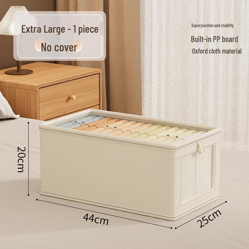 Oxford Cloth Windowed Storage Box with Lid - Large Size Organizing Solution for Clothes