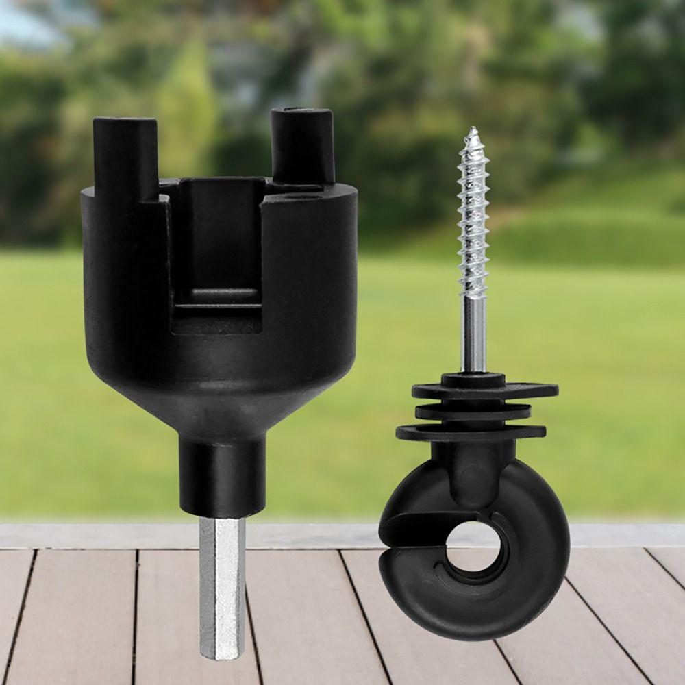 New Black Electric Fence Insulator High Strength Durable Fence Ring Post Insulator Insulator Tool Animal Husbandry Electronic