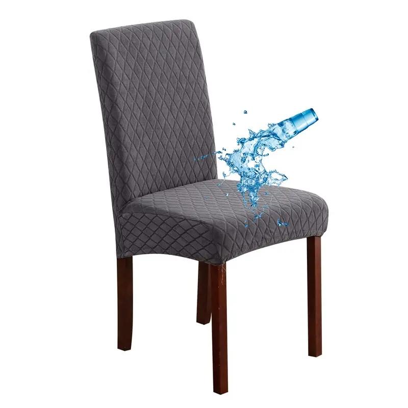 

Водонепроницаемый чехол для стула для столовой, кухни, свадьбы, отеля, банкета, жаккардовый эластичный чехол для стула, чехлы для стульев из спандекса 1 Piece