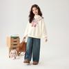 Pudding Haru Girls' Sweet Printed Hooded Sweatshirt