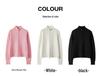 Women's Slim-Fit Pure Wool Cardigan - Half-High Collar Zipper Knitwear for Autumn/Winter