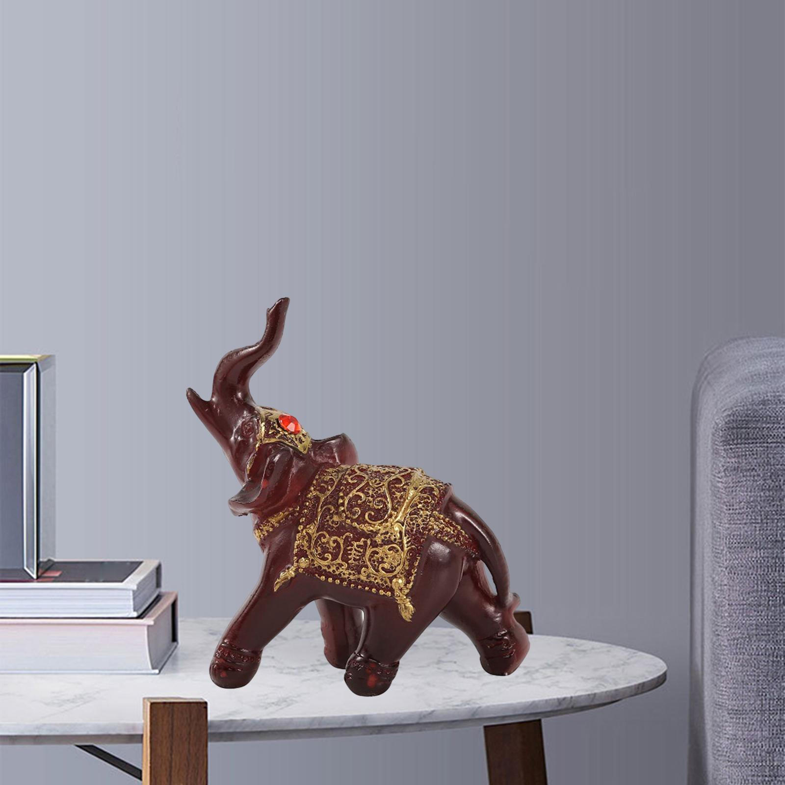 

Статуя слона, фэн-шуй, украшение из смолы, свадебный подарок 8cmx9cmx4cm