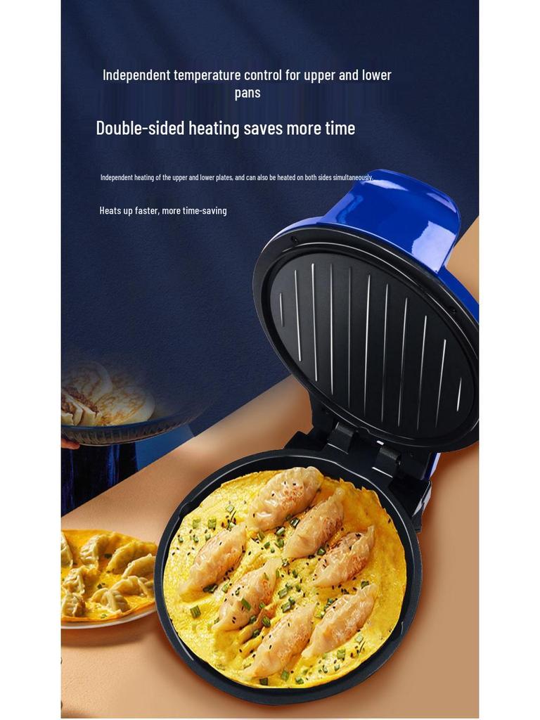 Głęboka Elektryczna Dwustronna Patelnia do Ciasta i Naleśników z Automatycznym Wyłączaniem do Użytku Domowego