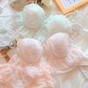 Girls Sweat Lace Bras Cute Push Up Bras Wireless Fashion Women's Underwear Brassiere Pink White Bras