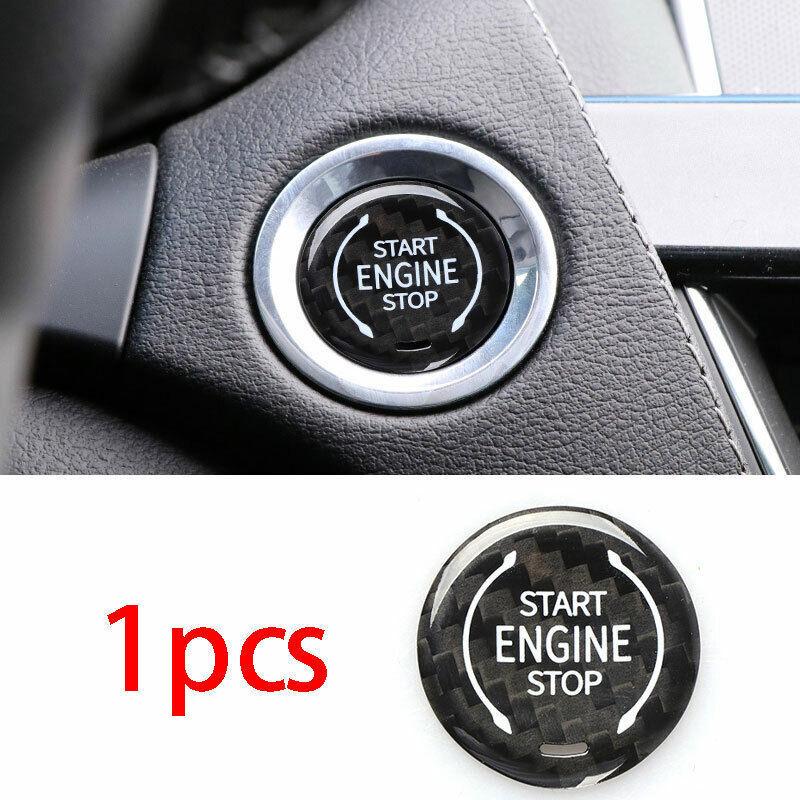 Start Button Ignition Switch Cover Trim Real Carbon Fiber For Cadillac CT5 19-23