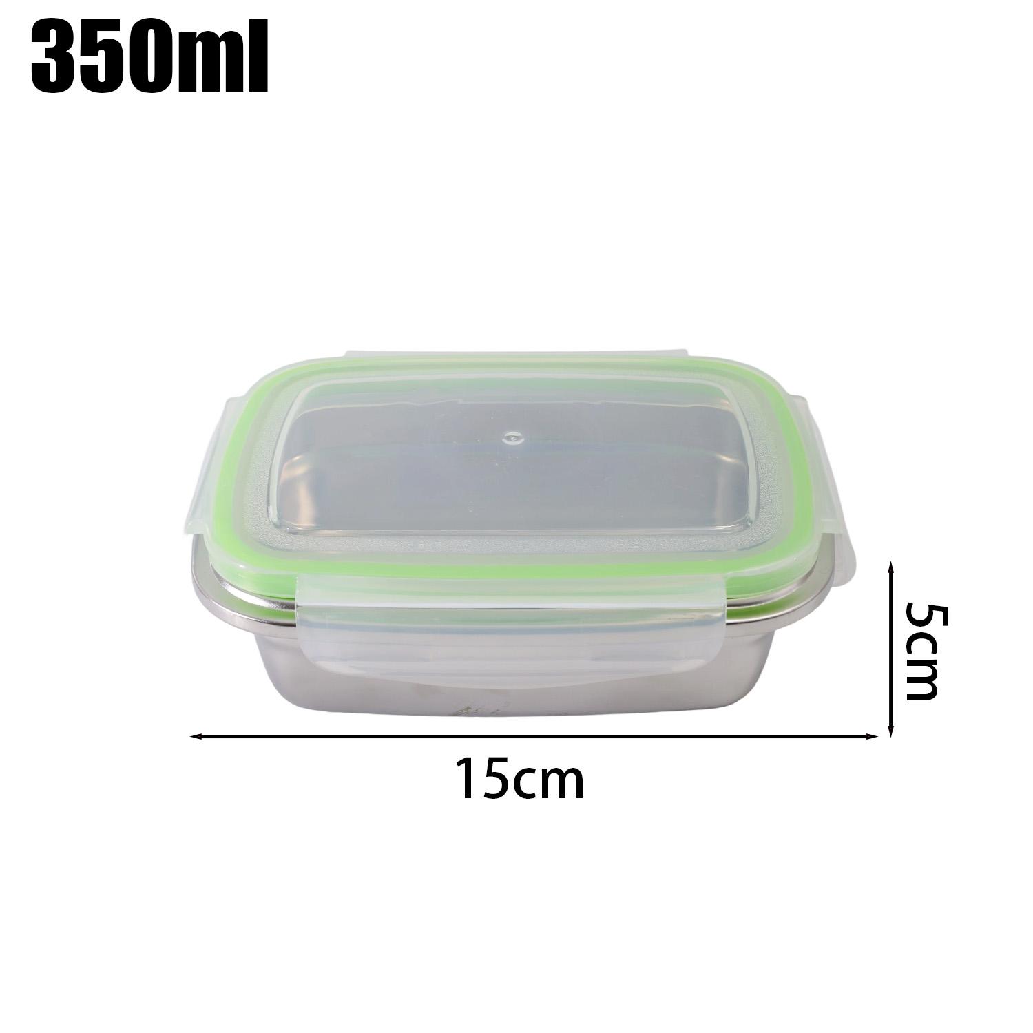 350550850ML Large Stainless Steel Food Container Thickened Camping Picnic Box Leak-proof Sealed Refrigerator Lunch Bento Boxes 2060₽