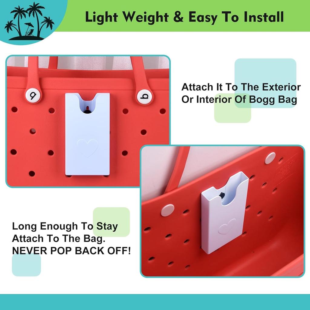 Phone Holder for Bogg Bag, Compatible with Large/Extra Large Simple Modern & Baby/Original Bogg Beach Bag, Accessories Phone Case Holder for Beach